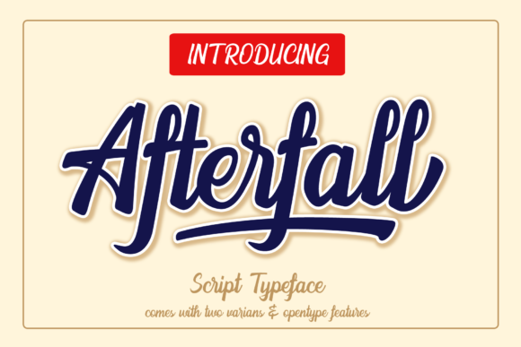 Afterfall: A Stylish Handwritten Font for Web Projects