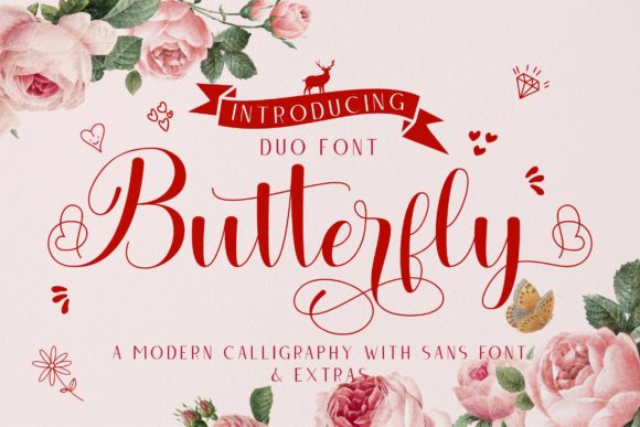 Butterfly Duo: A Script Font for Elegance and Creativity