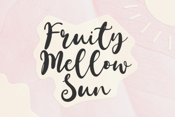 Fruity Mellow Sun – A Playful Script Font for Creative Branding