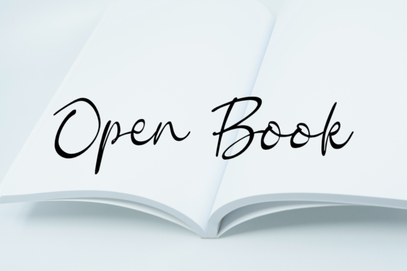 Open Book Font for Engaging Visual Storytelling