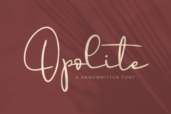 Opolite: A Whimsical Script Font for Digital Creatives
